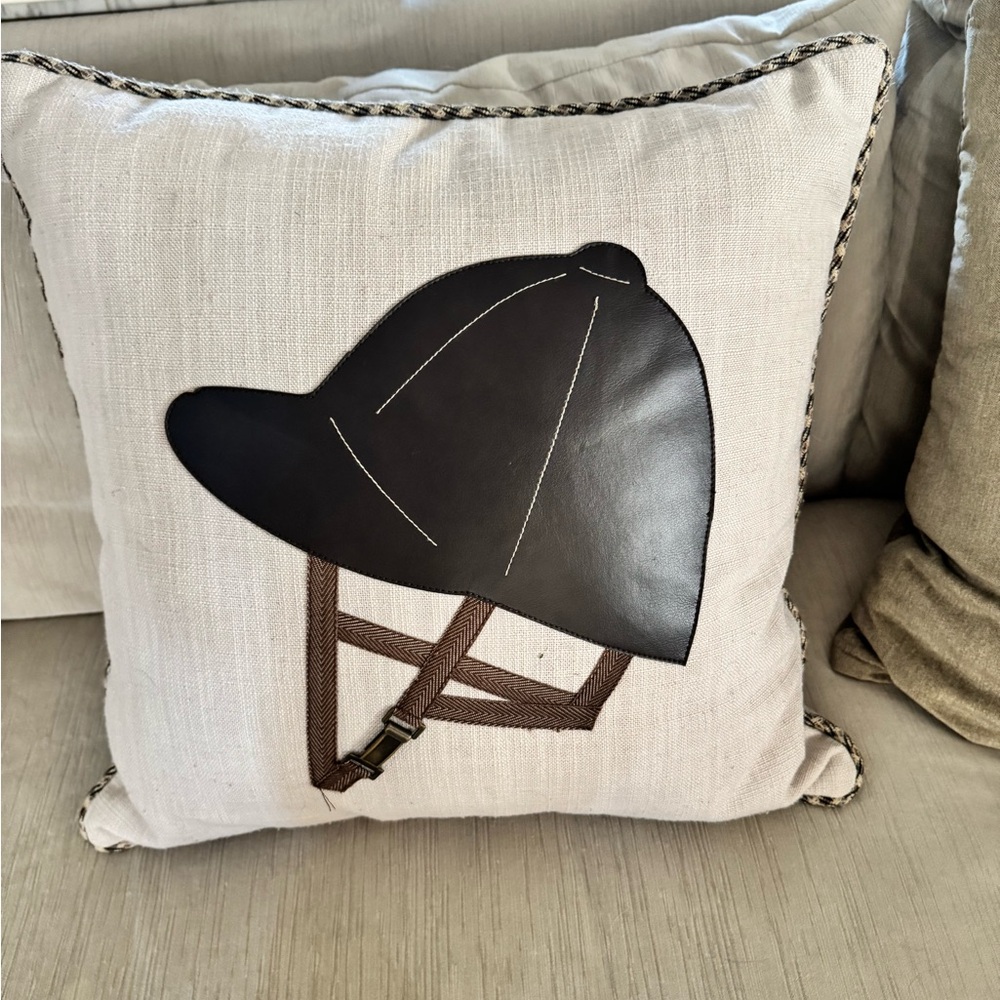 Equestrian Helmet Accent Pillow